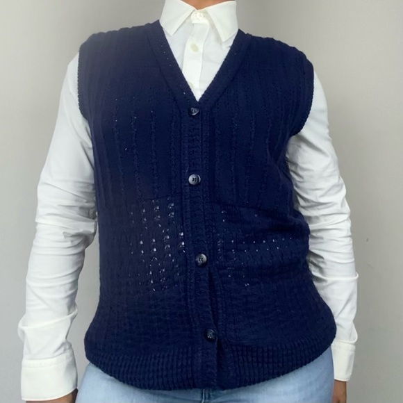 Vintage Jantzen Royal Blue Sweater Vest - Picture 1 of 7